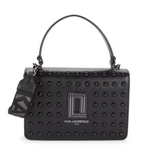 KARL LAGERFELD Simone Embellished Leather Top Handle Bag